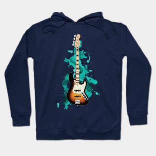 J-style Bass Guitar Sunburst Color Hoodie